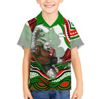Personalized South Sydney Rabbitohs Hawaiian Shirt Aboriginal Dot Art - Dreamtime Rugby Mascot