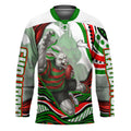 Personalized South Sydney Rabbitohs Hockey Jersey Aboriginal Dot Art - Dreamtime Rugby Mascot