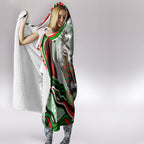 Personalized South Sydney Rabbitohs Hooded Blanket Aboriginal Dot Art - Dreamtime Rugby Mascot