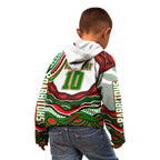 Personalized South Sydney Rabbitohs Kid Hoodie Aboriginal Dot Art - Dreamtime Rugby Mascot