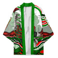 Personalized South Sydney Rabbitohs Kimono Aboriginal Dot Art - Dreamtime Rugby Mascot