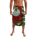 Personalized South Sydney Rabbitohs Lavalava Aboriginal Dot Art - Dreamtime Rugby Mascot