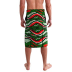 Personalized South Sydney Rabbitohs Lavalava Aboriginal Dot Art - Dreamtime Rugby Mascot