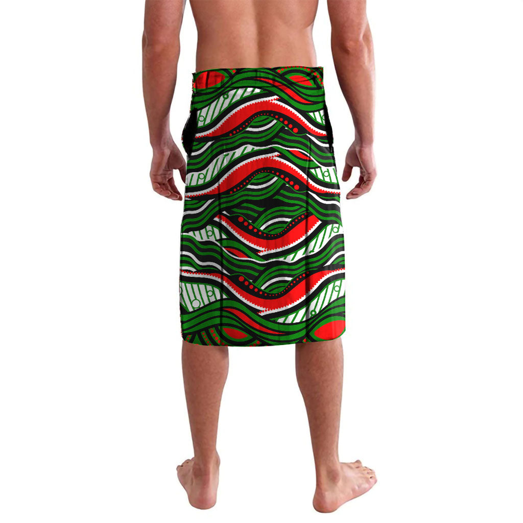 Personalized South Sydney Rabbitohs Lavalava Aboriginal Dot Art - Dreamtime Rugby Mascot