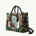 Personalized South Sydney Rabbitohs Leather Bag Aboriginal Dot Art - Dreamtime Rugby Mascot