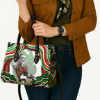 Personalized South Sydney Rabbitohs Leather Bag Aboriginal Dot Art - Dreamtime Rugby Mascot