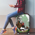 Personalized South Sydney Rabbitohs Luggage Cover Aboriginal Dot Art - Dreamtime Rugby Mascot
