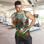 Personalized South Sydney Rabbitohs Men Tank Top Aboriginal Dot Art - Dreamtime Rugby Mascot