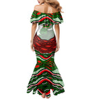 Personalized South Sydney Rabbitohs Mermaid Dress Aboriginal Dot Art - Dreamtime Rugby Mascot