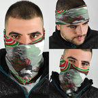 Personalized South Sydney Rabbitohs Neck Gaiter Aboriginal Dot Art - Dreamtime Rugby Mascot