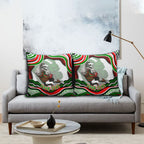 Personalized South Sydney Rabbitohs Pillow Cover Aboriginal Dot Art - Dreamtime Rugby Mascot