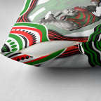Personalized South Sydney Rabbitohs Pillow Cover Aboriginal Dot Art - Dreamtime Rugby Mascot