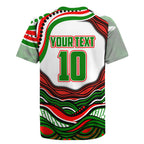 Personalized South Sydney Rabbitohs Rugby Jersey Aboriginal Dot Art - Dreamtime Rugby Mascot