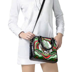 Personalized South Sydney Rabbitohs Shoulder Handbag Aboriginal Dot Art - Dreamtime Rugby Mascot