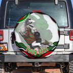 Personalized South Sydney Rabbitohs Spare Tire Cover Aboriginal Dot Art - Dreamtime Rugby Mascot