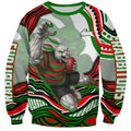 Personalized South Sydney Rabbitohs Sweatshirt Aboriginal Dot Art - Dreamtime Rugby Mascot