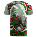 Personalized South Sydney Rabbitohs T Shirt Aboriginal Dot Art - Dreamtime Rugby Mascot