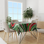 Personalized South Sydney Rabbitohs Tablecloth Aboriginal Dot Art - Dreamtime Rugby Mascot
