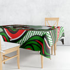 Personalized South Sydney Rabbitohs Tablecloth Aboriginal Dot Art - Dreamtime Rugby Mascot