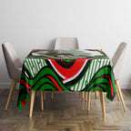 Personalized South Sydney Rabbitohs Tablecloth Aboriginal Dot Art - Dreamtime Rugby Mascot