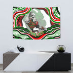 Personalized South Sydney Rabbitohs Tapestry Aboriginal Dot Art - Dreamtime Rugby Mascot