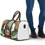 Personalized South Sydney Rabbitohs Travel Bag Aboriginal Dot Art - Dreamtime Rugby Mascot