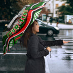 Personalized South Sydney Rabbitohs Umbrella Aboriginal Dot Art - Dreamtime Rugby Mascot