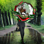 Personalized South Sydney Rabbitohs Umbrella Aboriginal Dot Art - Dreamtime Rugby Mascot