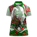 Personalized South Sydney Rabbitohs Women Polo Shirt Aboriginal Dot Art - Dreamtime Rugby Mascot