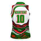 Personalized South Sydney Rabbitohs Women Sleeveless Polo Shirt Aboriginal Dot Art - Dreamtime Rugby Mascot