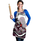 Personalized Manly Warringah Sea Eagles Apron Aboriginal Dot Art - Dreamtime Rugby Mascot