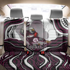 Personalized Manly Warringah Sea Eagles Back Car Seat Cover Aboriginal Dot Art - Dreamtime Rugby Mascot