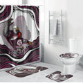 Personalized Manly Warringah Sea Eagles Bathroom Set Aboriginal Dot Art - Dreamtime Rugby Mascot