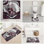 Personalized Manly Warringah Sea Eagles Bathroom Set Aboriginal Dot Art - Dreamtime Rugby Mascot