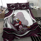 Personalized Manly Warringah Sea Eagles Bedding Set Aboriginal Dot Art - Dreamtime Rugby Mascot