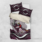 Personalized Manly Warringah Sea Eagles Bedding Set Aboriginal Dot Art - Dreamtime Rugby Mascot