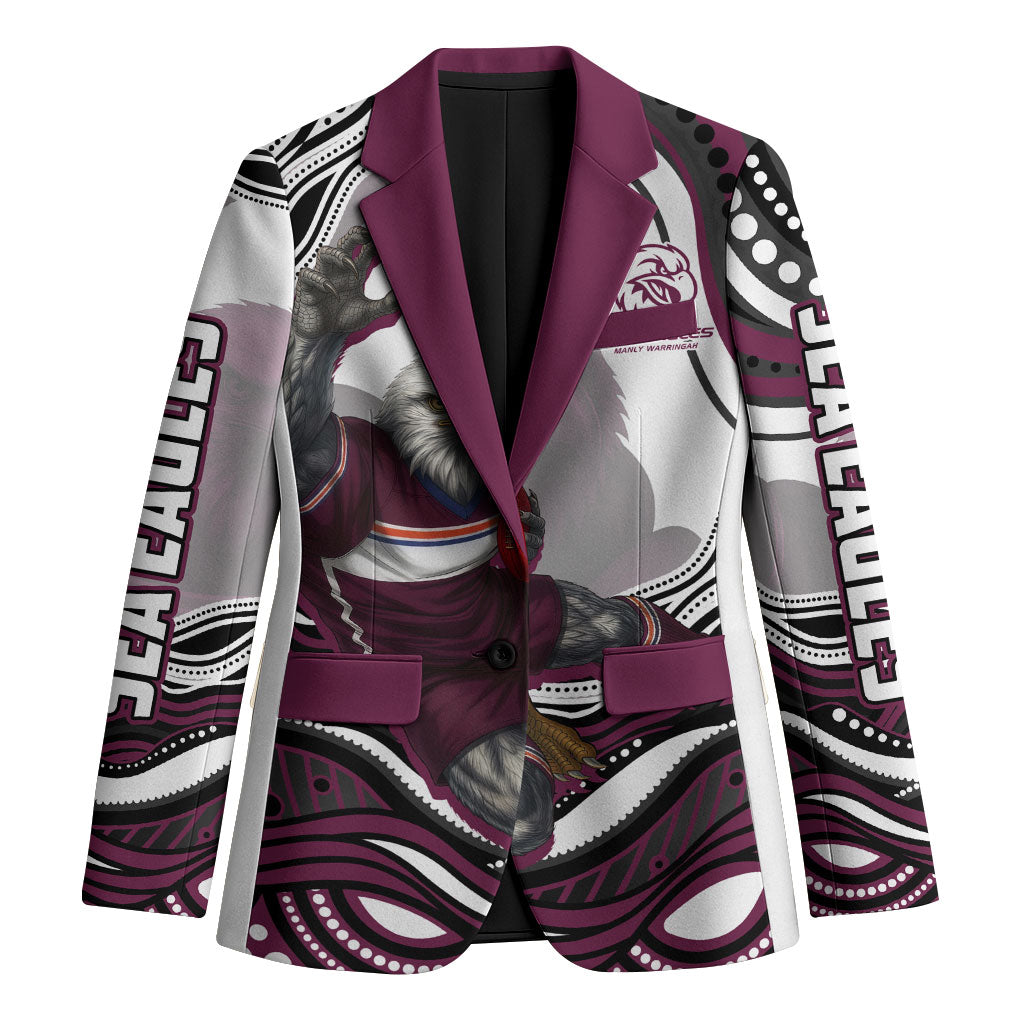 Personalized Manly Warringah Sea Eagles Blazer Aboriginal Dot Art - Dreamtime Rugby Mascot