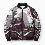 Personalized Manly Warringah Sea Eagles Bomber Puffer Jacket Aboriginal Dot Art - Dreamtime Rugby Mascot