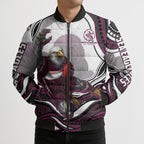 Personalized Manly Warringah Sea Eagles Bomber Puffer Jacket Aboriginal Dot Art - Dreamtime Rugby Mascot