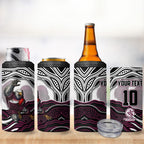 Personalized Manly Warringah Sea Eagles 4 in 1 Can Cooler Tumbler Aboriginal Dot Art - Dreamtime Rugby Mascot