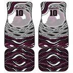 Personalized Manly Warringah Sea Eagles Car Mats Aboriginal Dot Art - Dreamtime Rugby Mascot