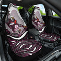 Personalized Manly Warringah Sea Eagles Car Seat Cover Aboriginal Dot Art - Dreamtime Rugby Mascot