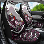 Personalized Manly Warringah Sea Eagles Car Seat Cover Aboriginal Dot Art - Dreamtime Rugby Mascot