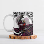 Personalized Manly Warringah Sea Eagles Ceramic Mug Aboriginal Dot Art - Dreamtime Rugby Mascot