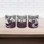 Personalized Manly Warringah Sea Eagles Ceramic Mug Aboriginal Dot Art - Dreamtime Rugby Mascot