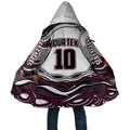 Personalized Manly Warringah Sea Eagles Cloak Aboriginal Dot Art - Dreamtime Rugby Mascot
