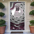 Personalized Manly Warringah Sea Eagles Door Cover Aboriginal Dot Art - Dreamtime Rugby Mascot