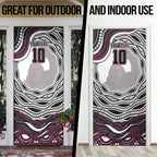 Personalized Manly Warringah Sea Eagles Door Cover Aboriginal Dot Art - Dreamtime Rugby Mascot