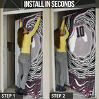 Personalized Manly Warringah Sea Eagles Door Cover Aboriginal Dot Art - Dreamtime Rugby Mascot