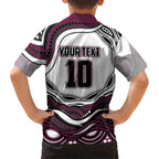 Personalized Manly Warringah Sea Eagles Family Matching Summer Maxi Dress and Hawaiian Shirt Aboriginal Dot Art - Dreamtime Rugby Mascot
